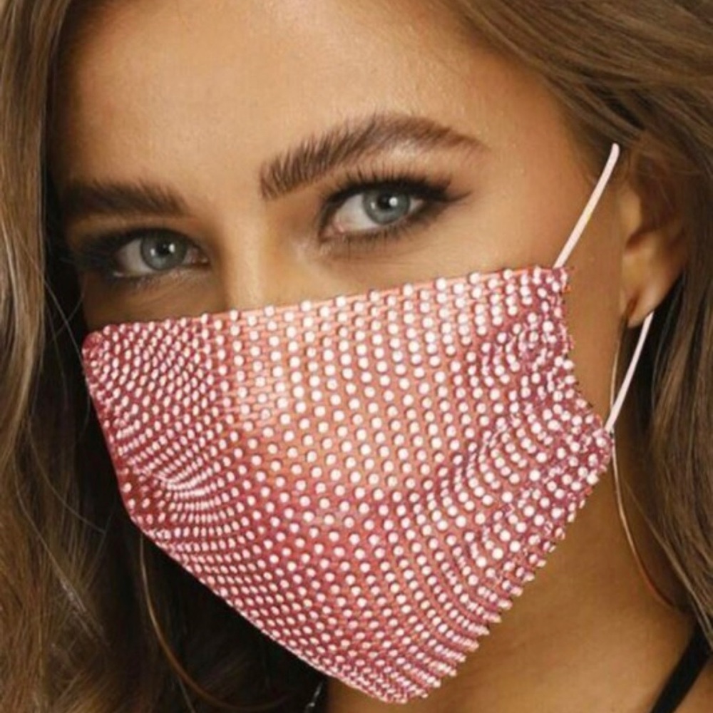 🔴3 for $12🔴Diamond Princess• Mesh Face Mask - Picture 2 of 11